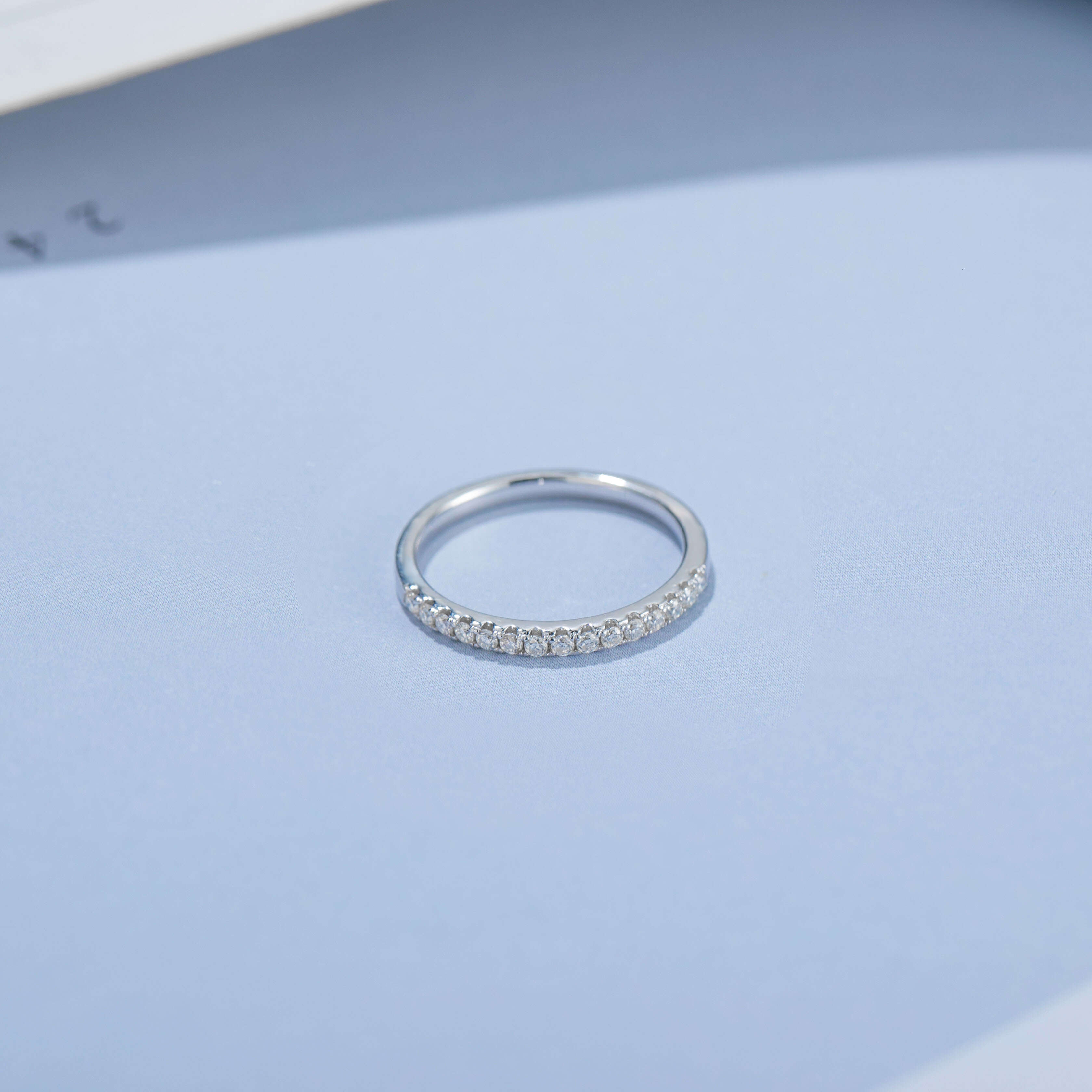 Custom Simple Style Discount Price Sliver 925 Jewelry Diamond Moissanite Eternity Ring for Women Gift