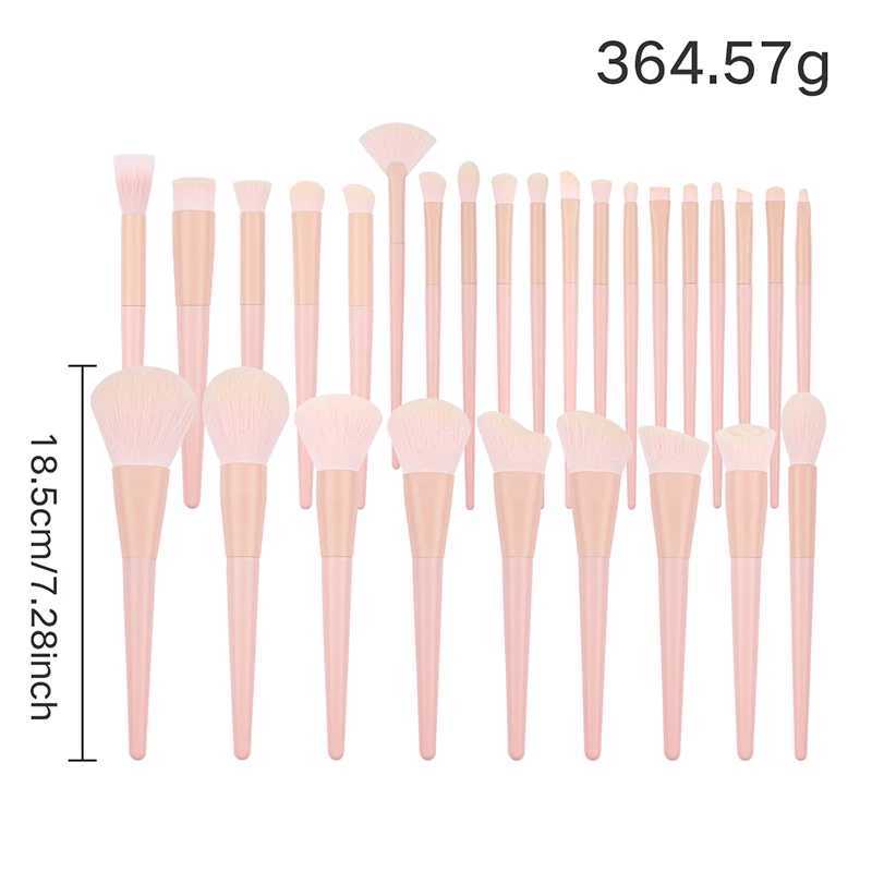 1/28PCS Pink Wooden Handle Makeup Brushes Eye And Face Tools Full Set Of Makeup Brushes For WomenProfessional Beauty Tool Set L251110