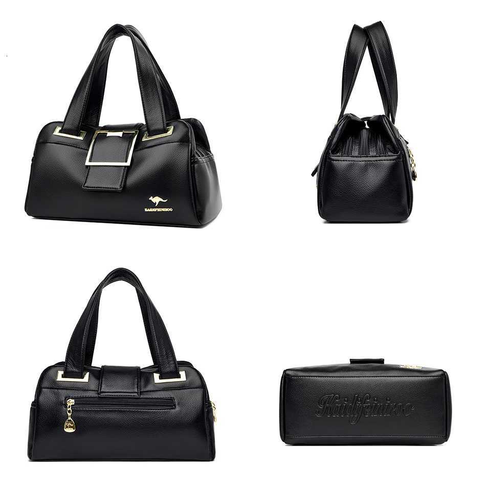 Women Multi-layers Top-handle Bag Quality Leather Handbags Purses Female Luxury Designer Large Capacity Boston Ladies Sac A Main K251110