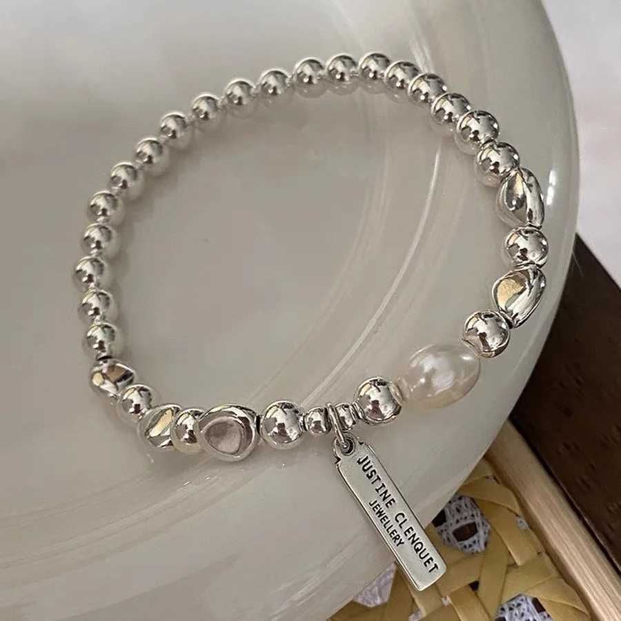 925 Sterling Silver Pearl Bracelets for Women Trend Irregular Luxury Broken Silver Pearl Chain Bracelets Party Jewelry GiftT251110