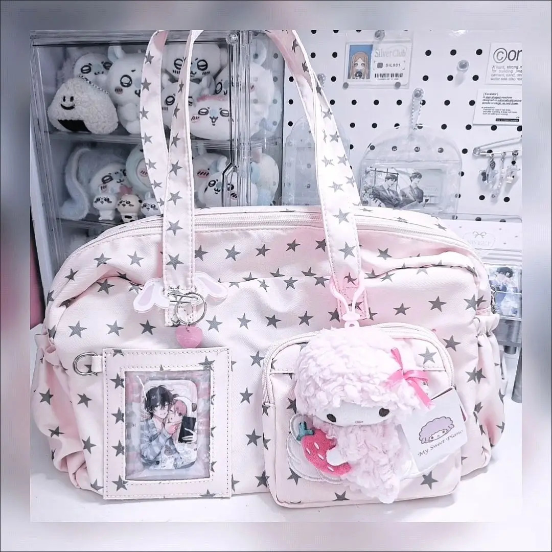Y2k Star Print Concert Chasing Oneshoulder Crossbody Bag Original n Cute Sweet Angel Ulzzang Ita for Girls 251110