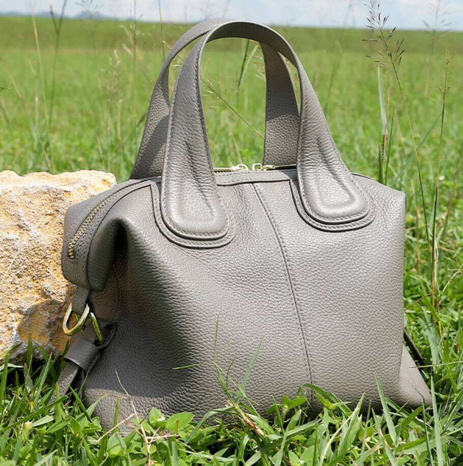 Boston Pack Multi-Functional Soft Leather Handbag For Women Shoulder Bag With Slant Lady Office Shopping Bag St251110