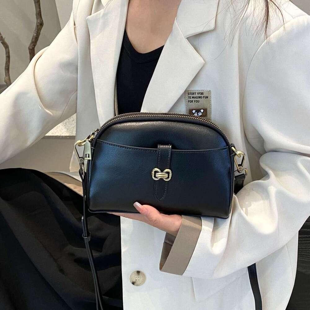 Cross Border New Crossbody Genuine Leather Phone Commuter Women S Small Square Single Shoulder Pillow Bag High Quality