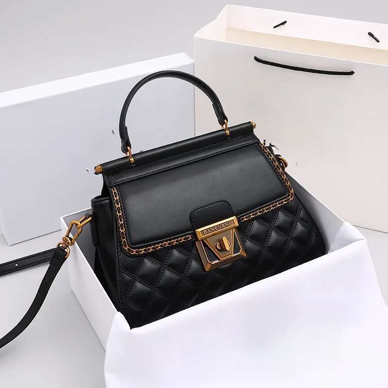 Women's Handbag New Autumn Winter High-End Feeling, Light Luxury Diamond Grid Small Square Bag, Shoulder And Crossbody