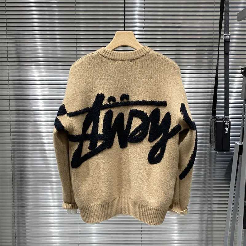 Fashion 2025 Autumn And Winter New Round Neck Pullover Sweater Fashion Brand Letter Jacquard Men Sweater Loose Casual Couple Sweater Y251110
