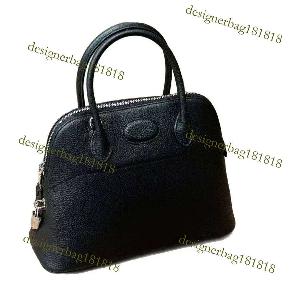 designer bag tote bag Top Layer Cowhide Leather Bowling Large Capacity Women's Shoulder Crossbody Bag Fashionable Versatile Handbag