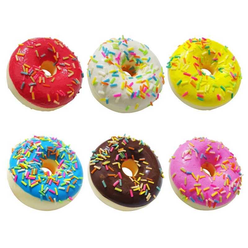 New Arrival Soft artificial donuts bread donuts stress relief innovative toys squeezing toys simulated cake models wedding decorations T250410