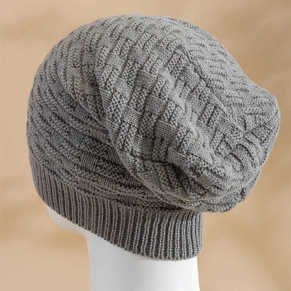 Unisex Slouchy Winter Hat Long Size Knitted Hat Casual Beanies For Men Women Solid Bonnet CapXJ251110
