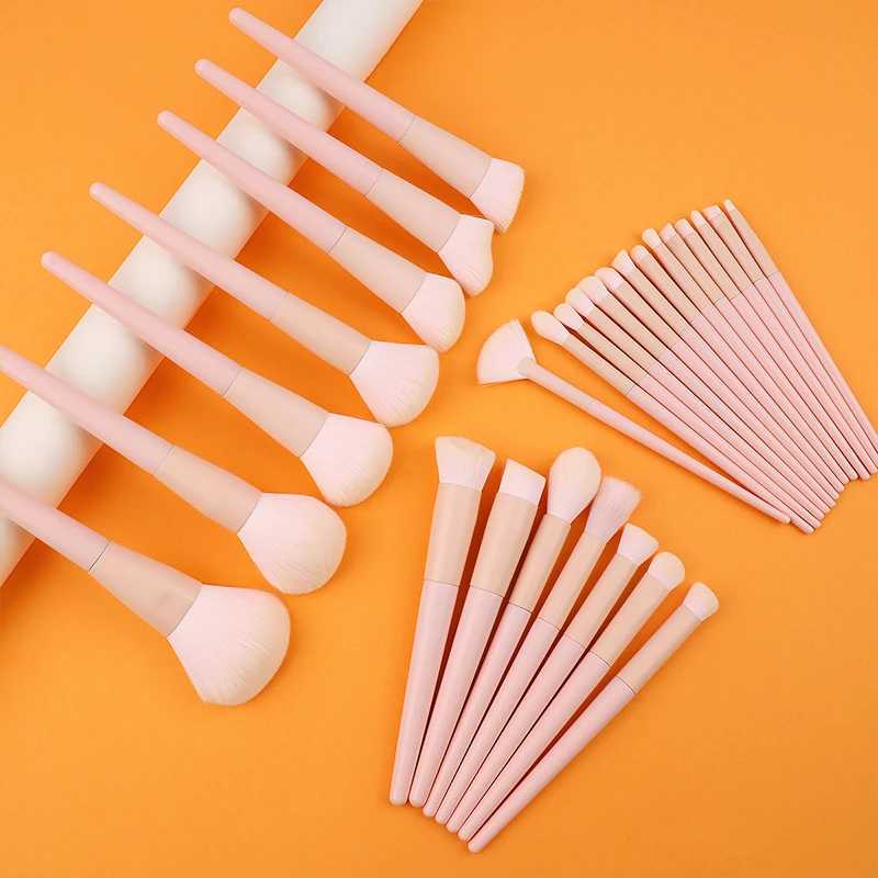 1/28PCS Pink Wooden Handle Makeup Brushes Eye And Face Tools Full Set Of Makeup Brushes For WomenProfessional Beauty Tool Set L251110