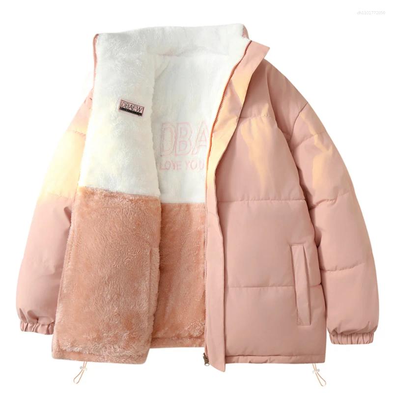 Men's Down Casual Double-sided Loose Padded Jackets High Quality Versatile Lambskin Fleece Coat Winter Thick Warm Outerwear For Male