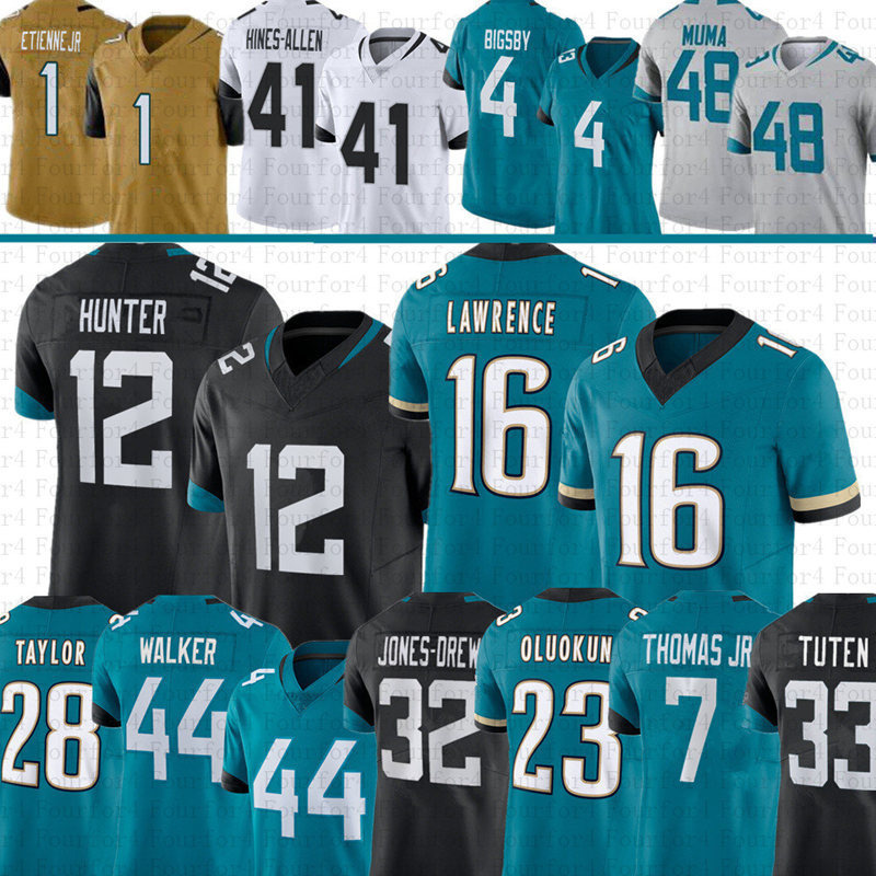 12 Travis Hunter Brian Thomas Jr Trevor Lawrence Football Jersey Etienne Devin Lloyd Foyesade Oluokun Bhayshul Tuten Caleb Ransaw Little Travon Walker