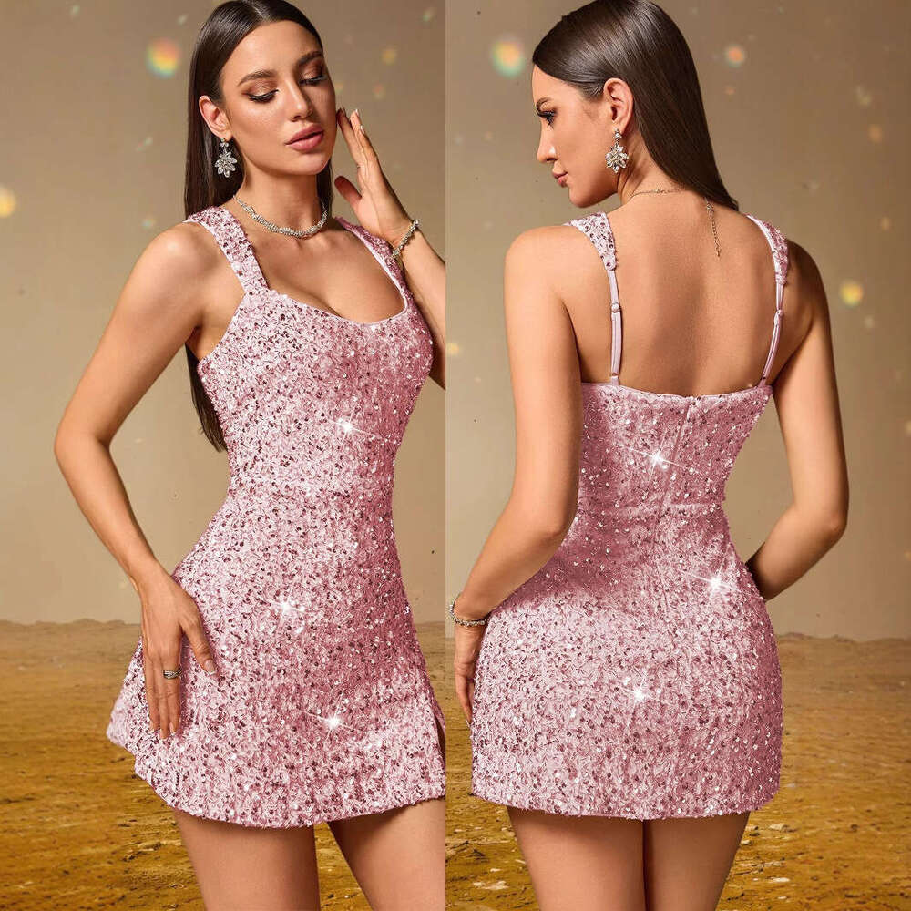 Women's Clothing Birthday Party SEXY DRESSES FOR WOMEN Backless Sequin Night club maxi dress