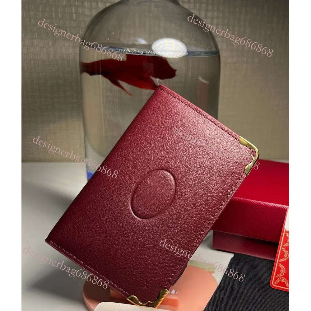 Designer Bag Brand Vertical Business Card Holders Genuine Leather Wallets Handmade Mini Clutches Money Clips Coin Purses Holiday Gifts