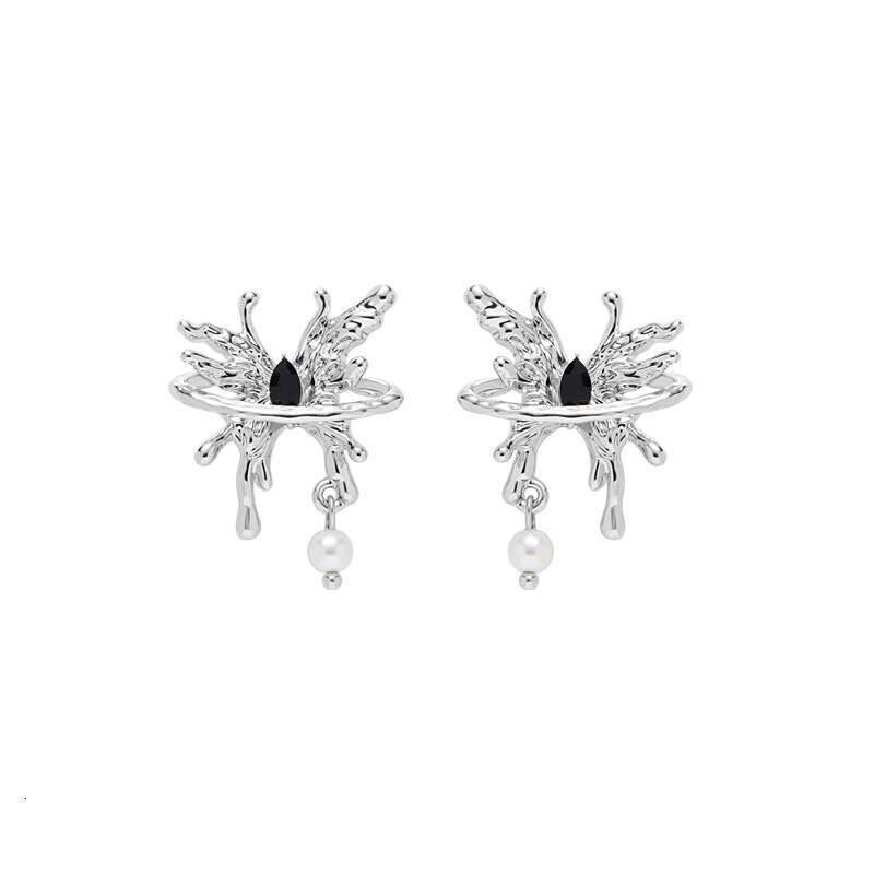 DHcollections Original New Ins Style Butterfly Women High-end Sense Niche Light Luxury Personality Trend 925 Silver Needle Stud Earrings Ear Jewelry