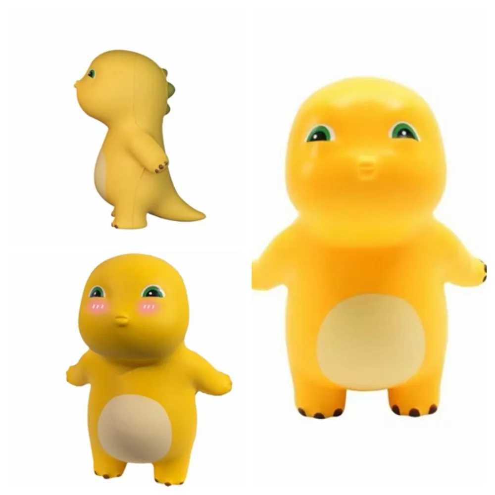 New Arrival Dinosaur character calf milk dragon decompression toy squeeze toy cartoon doll milk dragon squeeze toy yellow slow rebound T250410