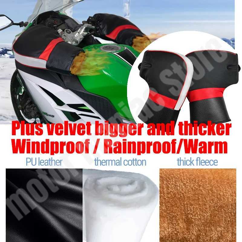 Winter Motorcycle Handlebar Cover Muffs Hand Protector Windproof Waterproof Thicken Warm Thermal Mobile Handle Bar Cover Gloves S25118