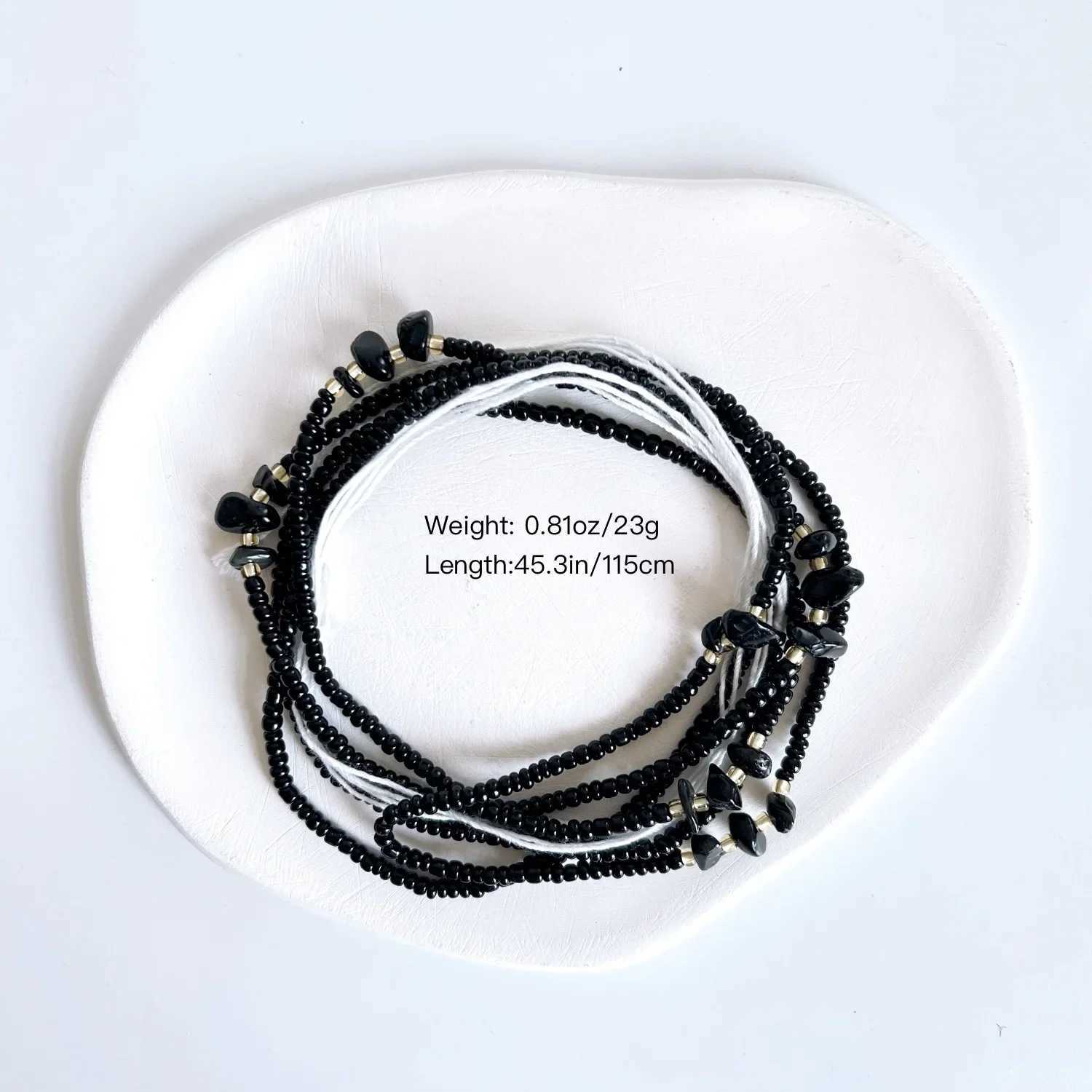 Boho Natural Crystal Ced Stone Bead Waist Chain Used for 115cm Handmade Colored Seed Bead Jewelry Gifts in Warm Summer X250410