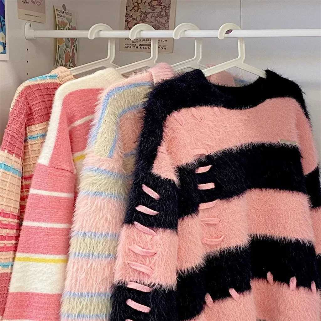 Fashion Korean Style round Neck Thickened Womens Sweater Lazy Style Loose Fit Autumn Winter New Arrival Live Broadcast Knitted Sweater Y251110