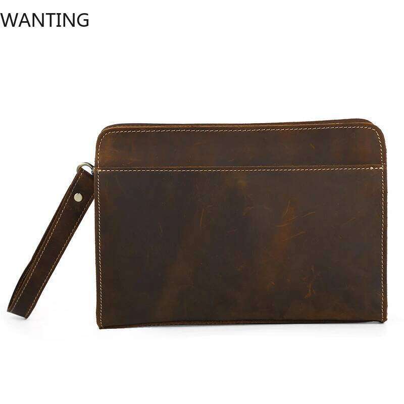 Designer Bags Designer Bags 100% Genuine Leather With Wrist Band Ipad Iphone Clutches For Male Men Hand Bag Real Cowskin Clutch Purse Gift Hot Selling