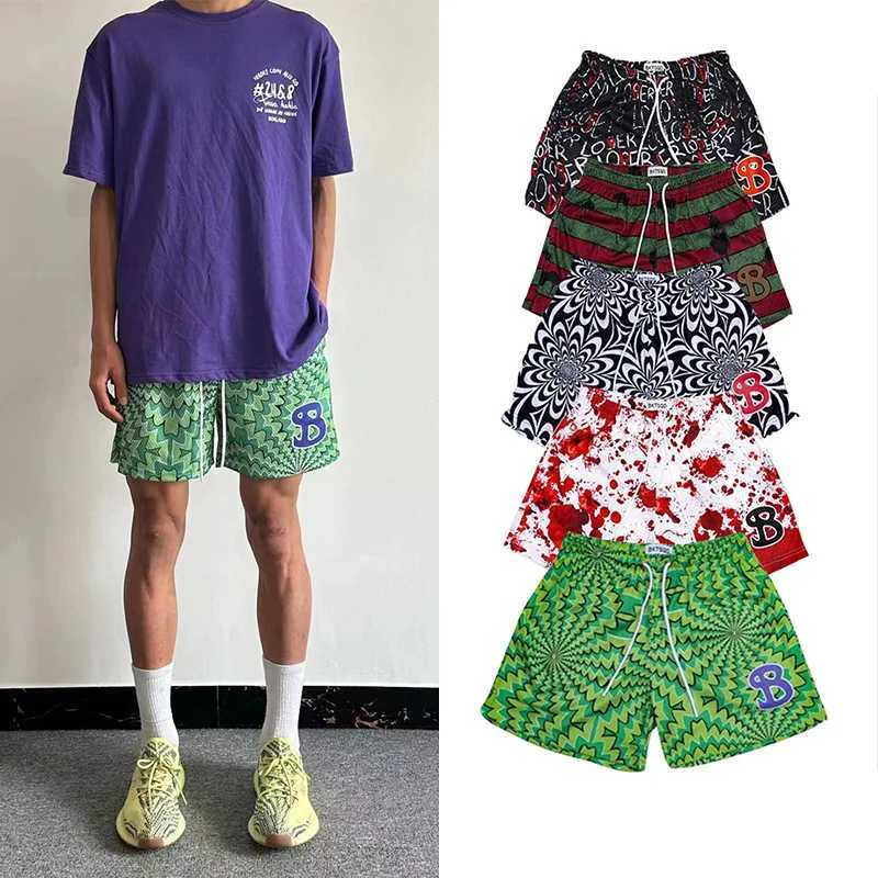 Summer American Trend Brand Letter BKTSQD Casual Sports Shorts Loose Quick Drying Mesh Basketball Quarter Pants X250410