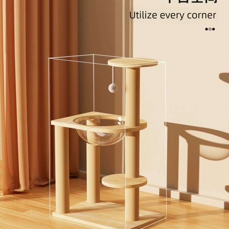 New Wooden Multi-layer All-season Small Apartment Shelf Multi-functional Climbing Frame Cat Toy