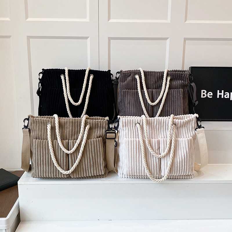 Ladies' Spring Retro High end Wide Shoulder Bag Casual Simple Versatile Crossbody Bag High end Commuting Leisure Bag Shopping Bag Versatile Ladie