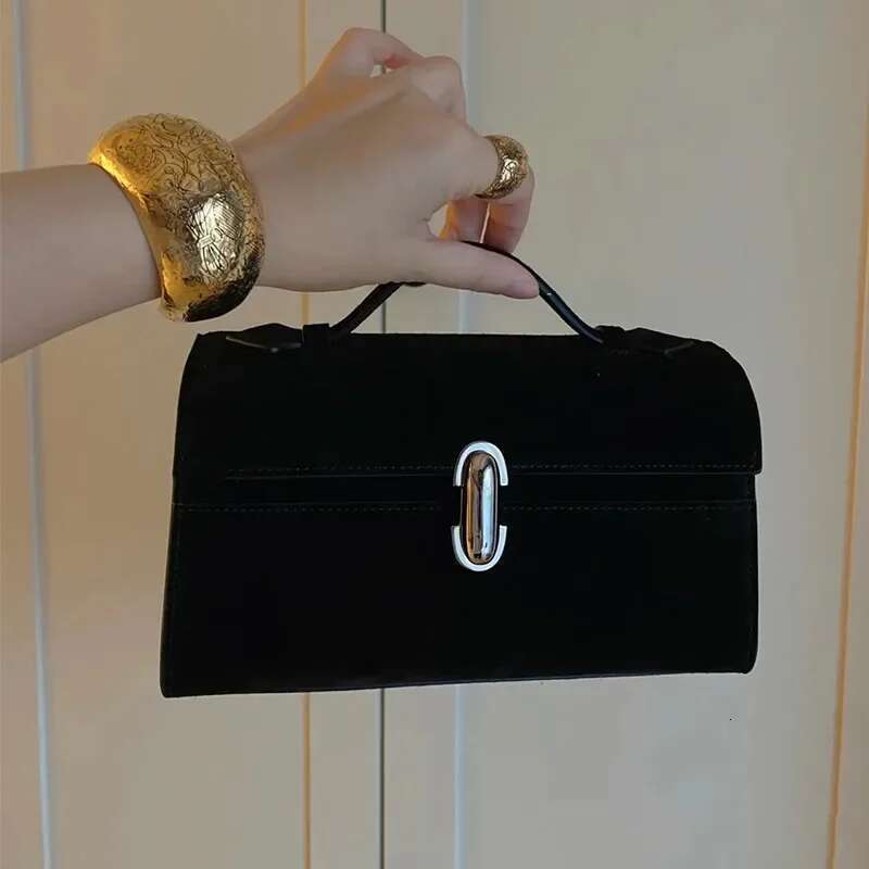Vintagenichewomen's Lightweight Chamois Frosted Flip Small Square Bag Genuine Leather Handbag From China
