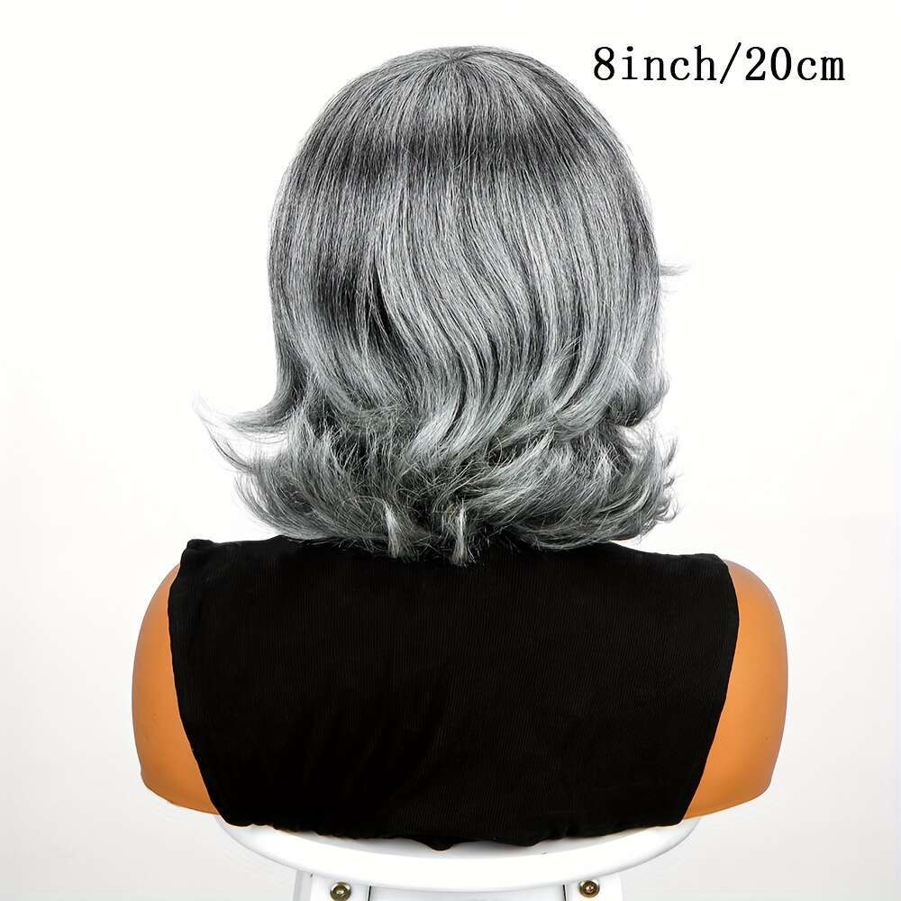 Glueless Bob Wigs Brazilian Remy Human With 180% Density, Natural Body Wave Texture, Non-Lace Rose Net Men Women, Unisex Short Hair Wig For Daily Part