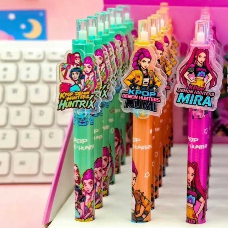 New KPop Demon Hunters Rumi Derpy Abby Saja Personality Creative Blind Box Press Pens Middle School Student Stationery Gel Pen C251110