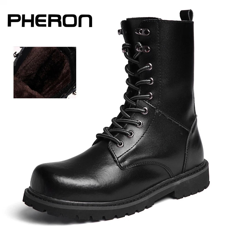 100 Genuine Leather Men Boots Breathable High Top Shoes Outdoor Casual Men Winter Shoes Autumn Snow Boots For Men Botas Homme 251107