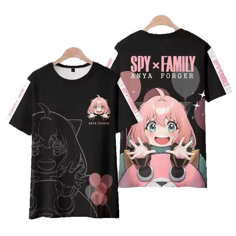 Spy X Home 3D Printed Anime Haruku Kawaii Girl Anya Boy Role Playing, Oversized T-shirt, Children's Gift