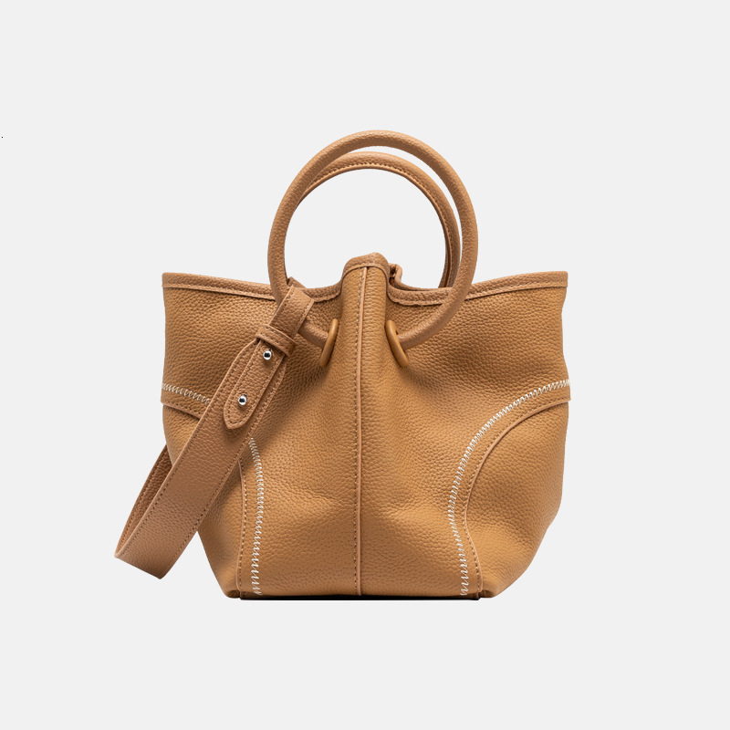 Designer autumn/winter commuting handbag fashion new shoulder bag soft leather bucket bag versatile women's crossbody bag