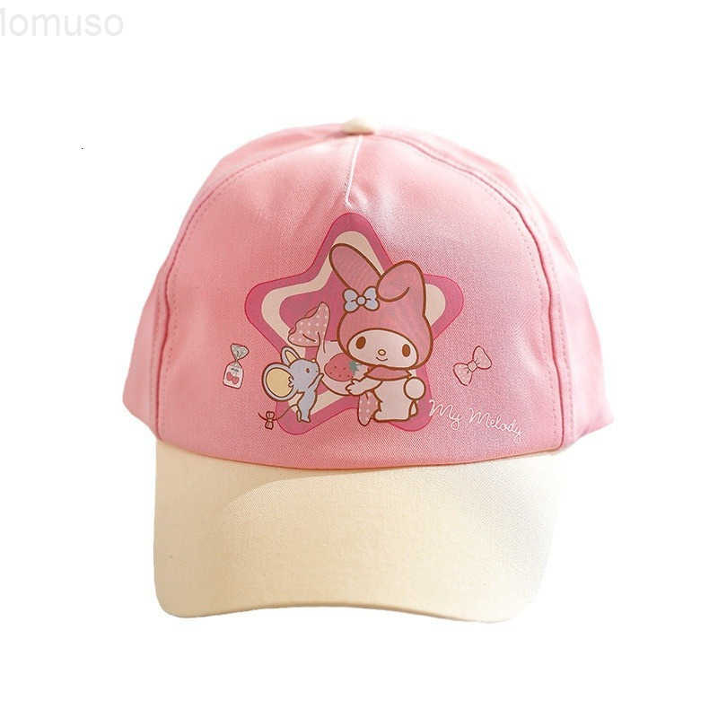 Sanrio Childrens Spring Summer Baseball Cap Girls Sun Hat Boys Duckbill Cap My Melody Casual Hat Cartoon Girls H251110