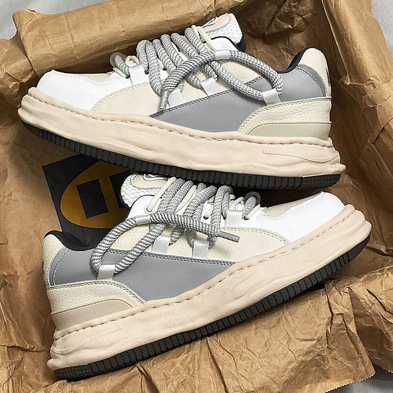 Unique Designer Sneakers INS National Trend Versatile Dissolving Men Thick Sole Stylish Fashion Casual Sports Shoes