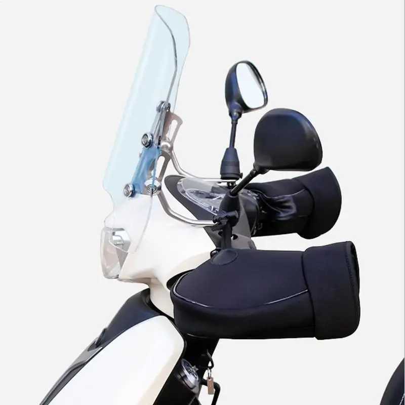 1 Pair Motorcycle Winter Warmer Gloves Handlebar Muffs Protective Waterproof Motorcycle Scooter Thick Warm Grip Handle Bar Muff S25118