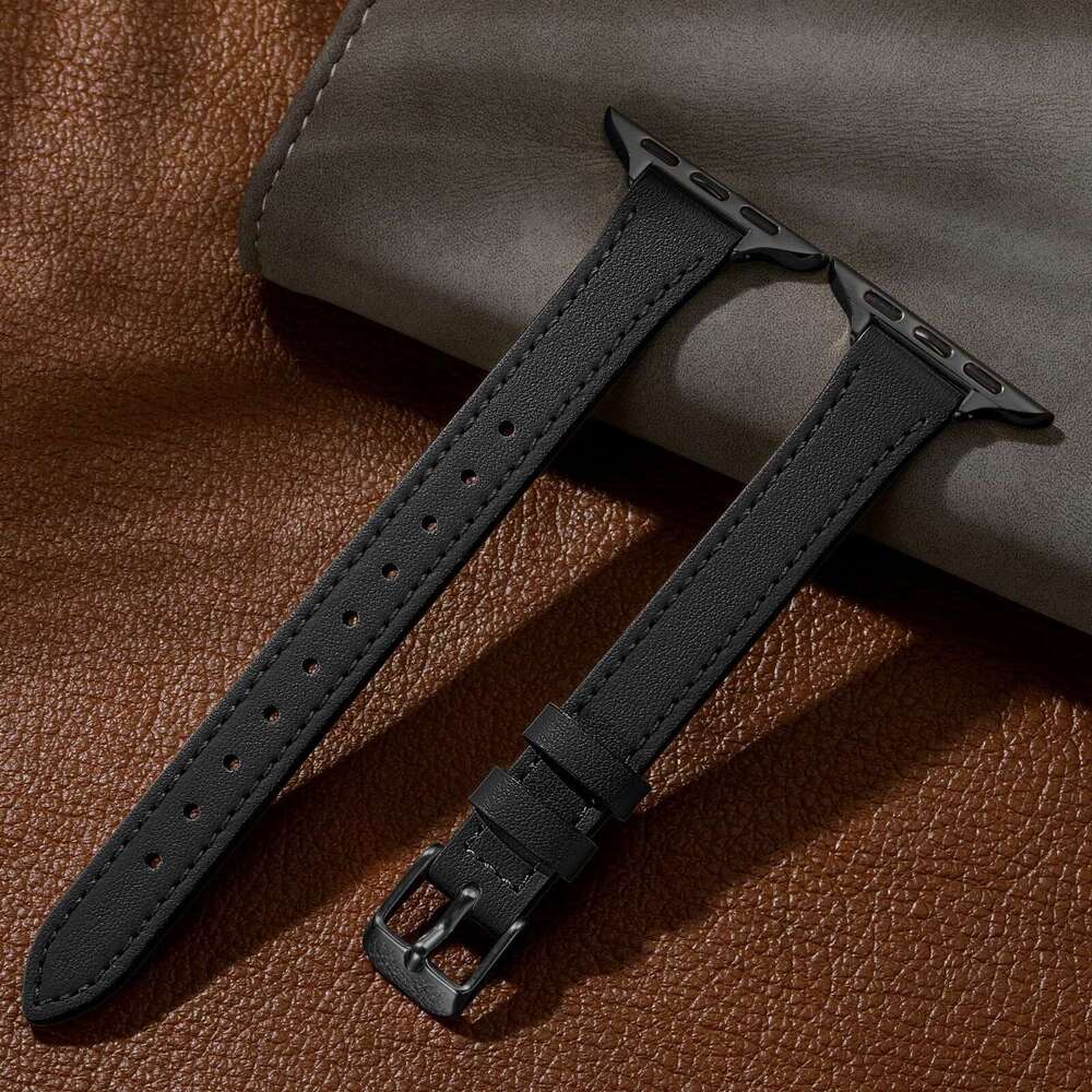 SSuitable for smart watch small waist leather Watch1-10 4mm slim car wire strap