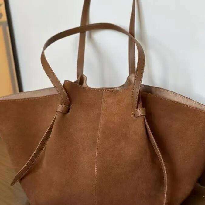 YUZEFI Retro Intellectual Versatile Shoulder Mochi Suede Frosted Simple Large Capacity Women's Tote Bag