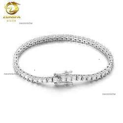 Pendant Hip Hop sier fashion Jewelry 5mm Bracelet Pass Dia Tester Vvs Moissanite Tennis Chain in Stock necklace necklaces for women