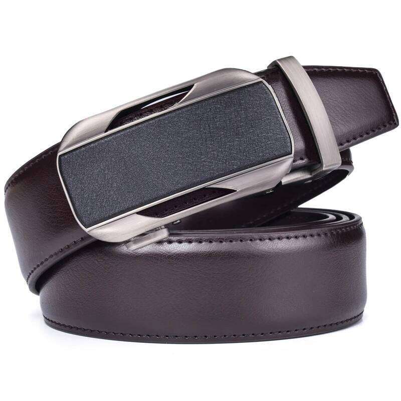 Ratchet Dress Genuine Leather Belts for Men with Automatic Buckle
