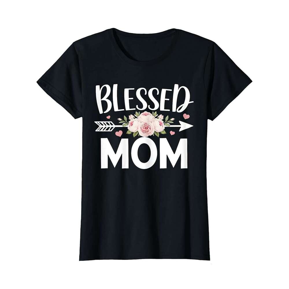 Designer T shirt Blessed To Be Called Mom And Grandma Floral Mothers Day - 220g T shits