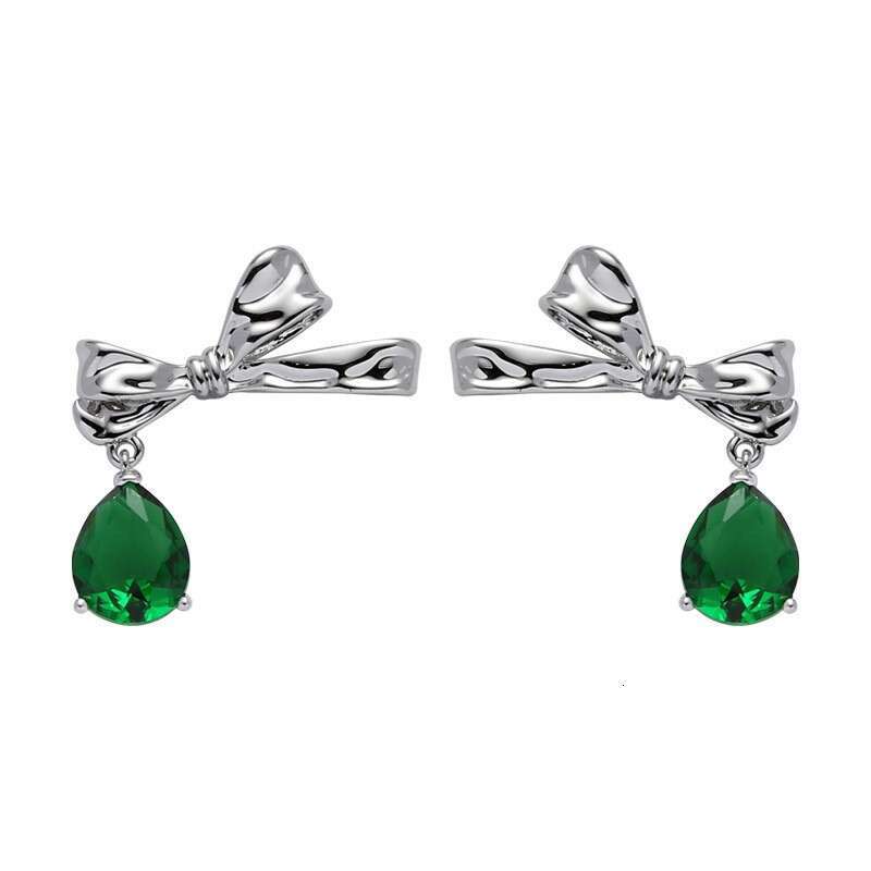 DHcollections Cross-Border Design Bowknot Fashion Simple Minimalist Style 925 Silver Needle Exquisite Sweet Niche Stud Earrings Ear Jewelry