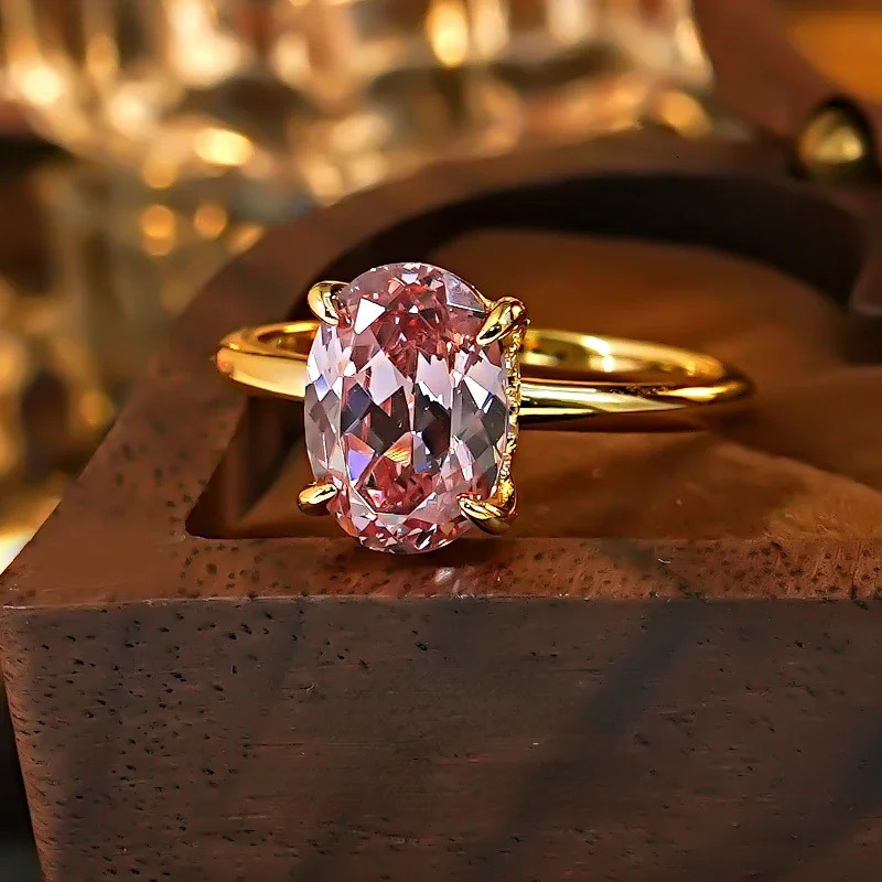 Afghan Dreamy Pink Tourmaline 925 Silver Ring Egg Minimalist Ins Style Light Daily Fairy 251103