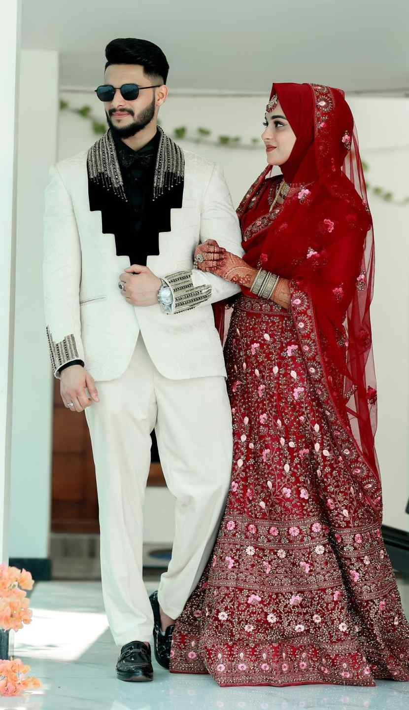 Fashion Wedding Tuxedos Beaded 2 Piece Set Jacket Pants Shawl Lapel Men Suit Formal Trim Fit Party Suits Customized