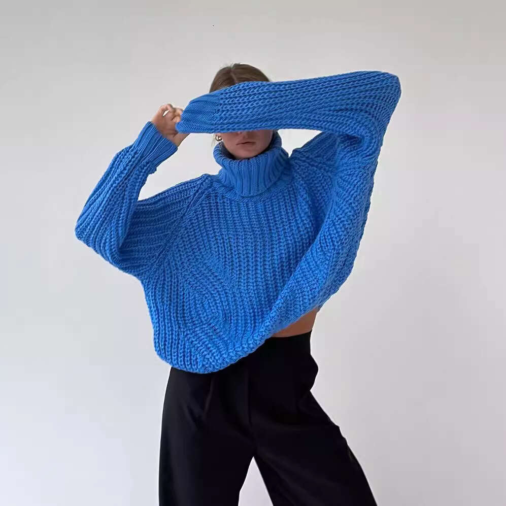 2024 European American autumn and winter new style elderly loose casual versatile long sleeved knitted sweater