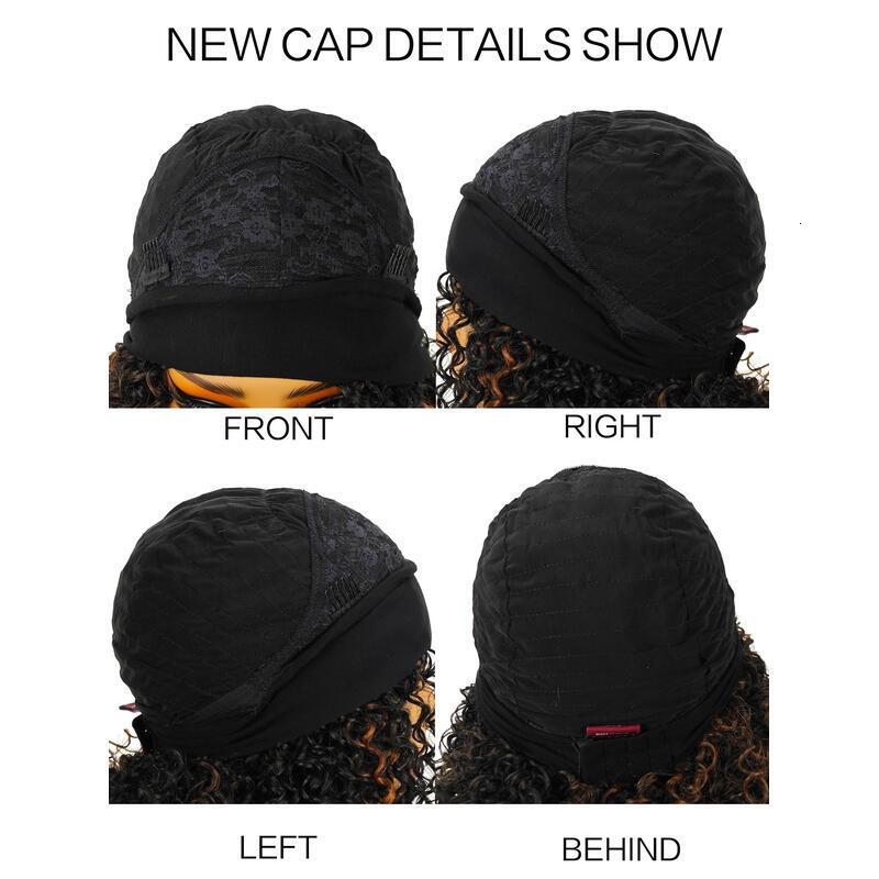 Especially Yours Wig Shoulder-Length Layers Natural Spiral Curls with Full, Bouncy Volume, Comfy Stretch Band/Runway Shades of Black Headband Kinky Cu