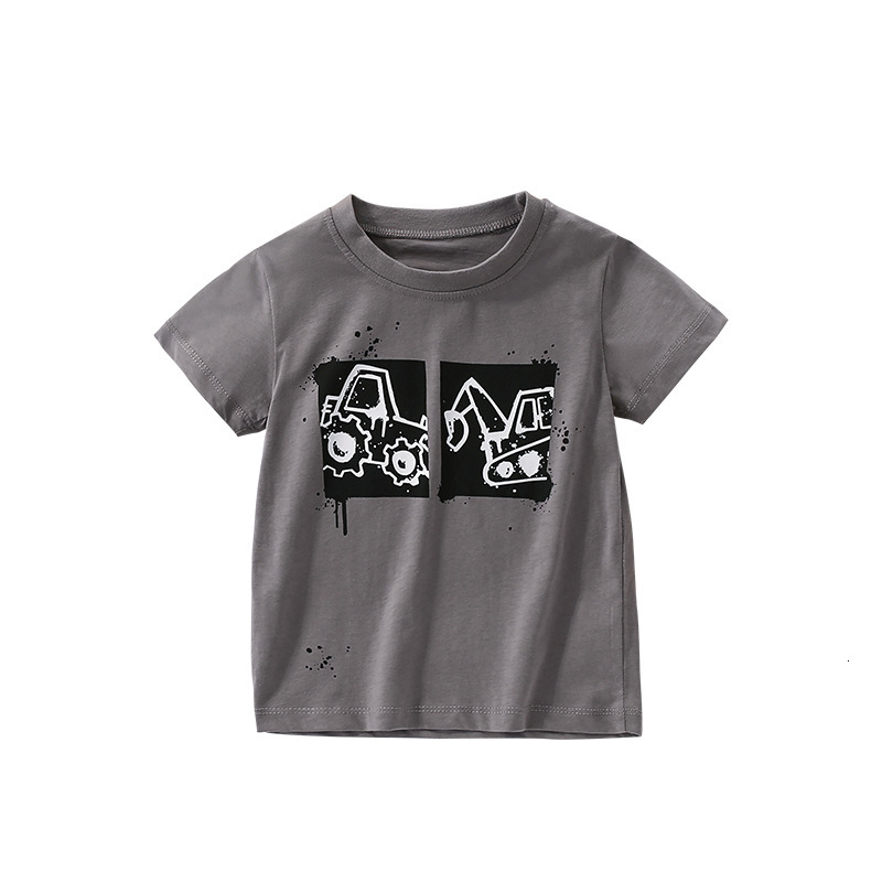 GS- Ddmyshoesvip Boys Short Sleeved T Shirt Summer New Style Round Neck Children S Clothing Cool Top For Small And Medium Sized Children