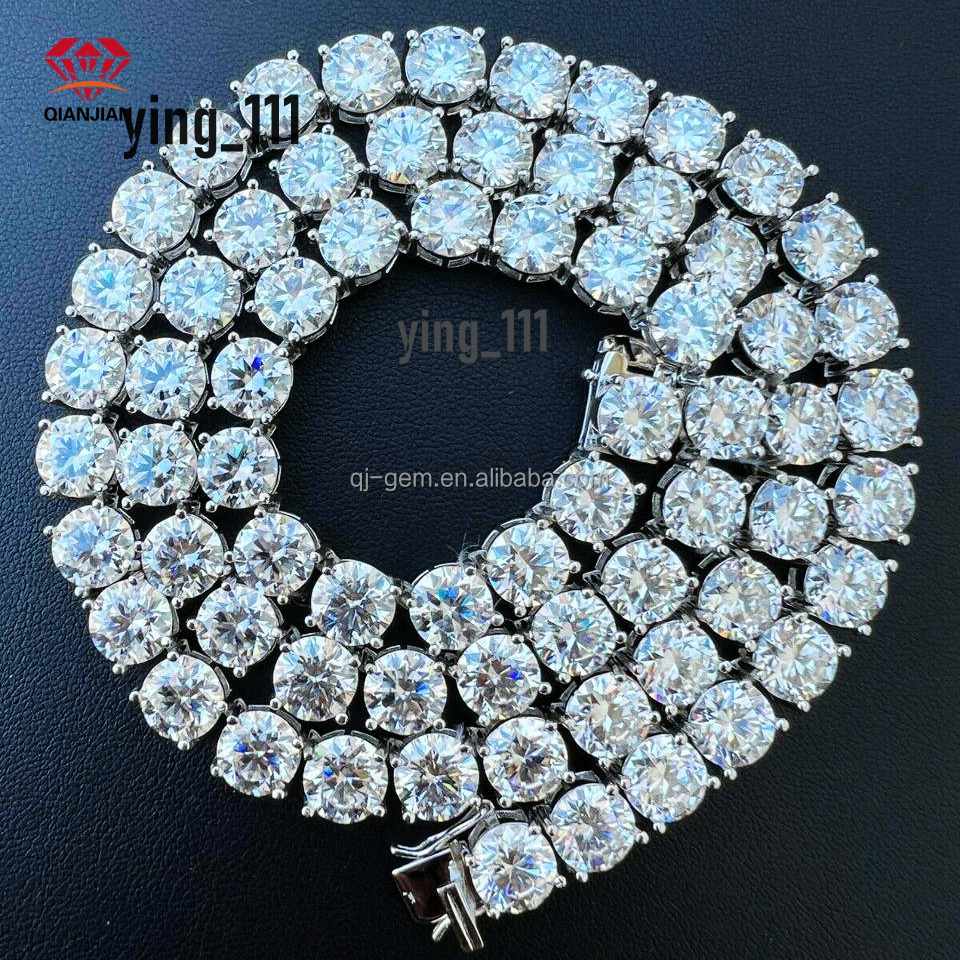 Cheapest Price RTS Hip Hop 925 Sterling Silver 2mm 3mm 4mm 5mm 6mm18inch VVS Moissanite Diamond Necklace Moissanite Tennis Chain