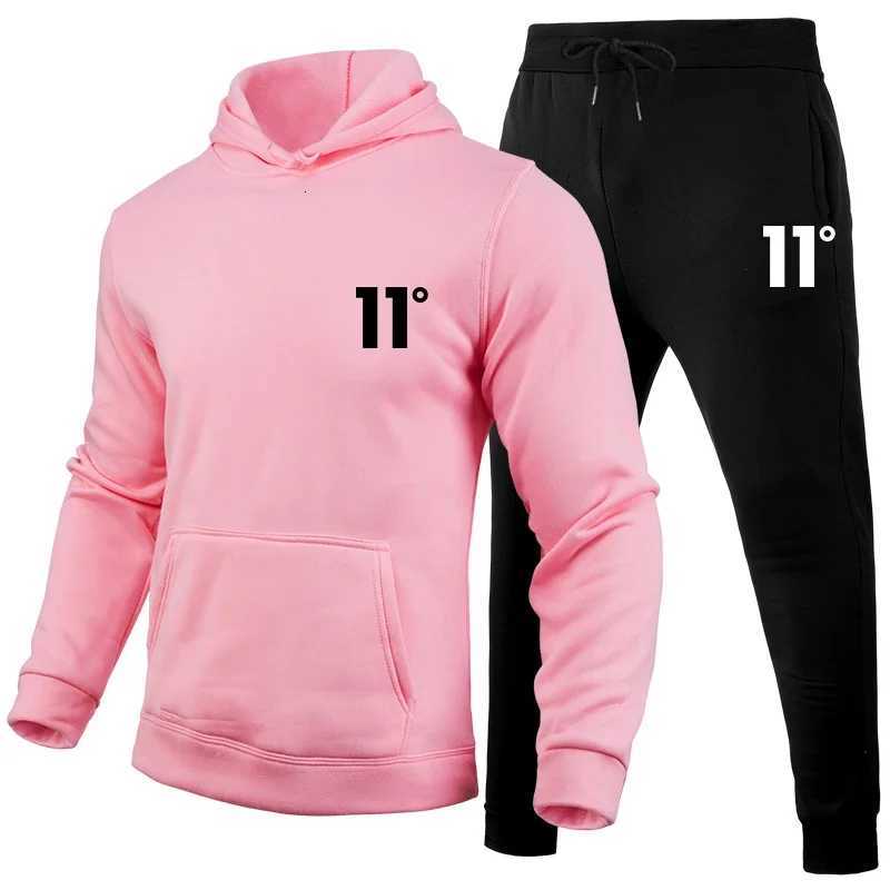 Simple Fashion Outdoors Mens Tracksuit Sports Daily Jogging Hot Sale Men Comfortable Hooded Sportswear and Sweatpants Man Suits W251110