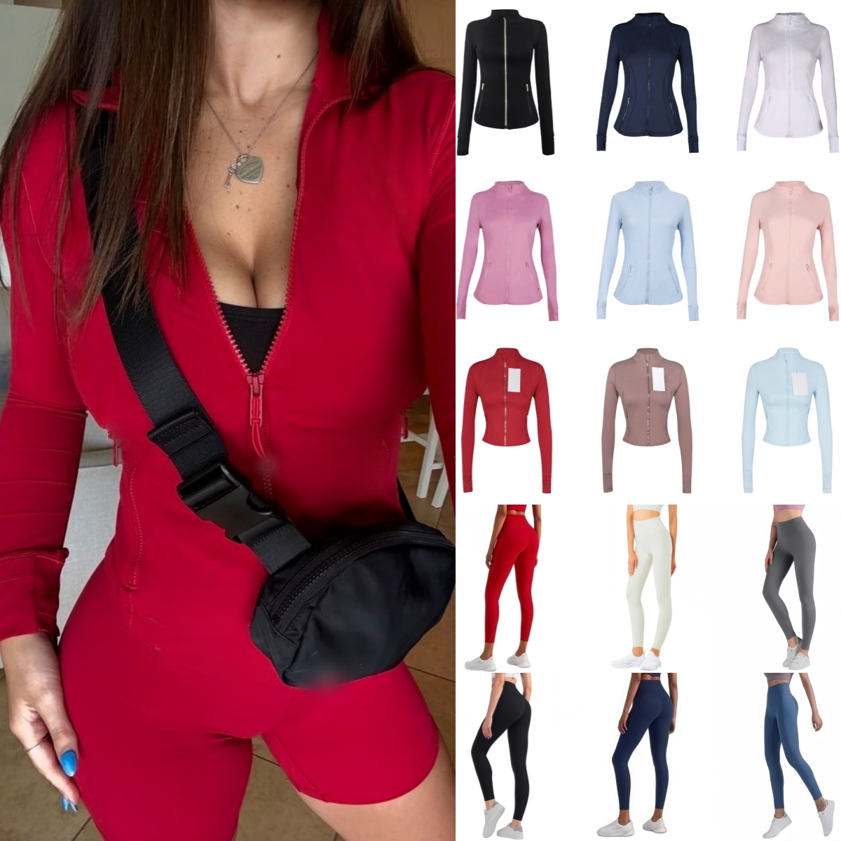 yoga set Sports Set gmy sets Jackets Waist pants WorkoutSets Comfortable Fitness Clothes Suits Outfit Active Hot Selljacket set running Walking Travel