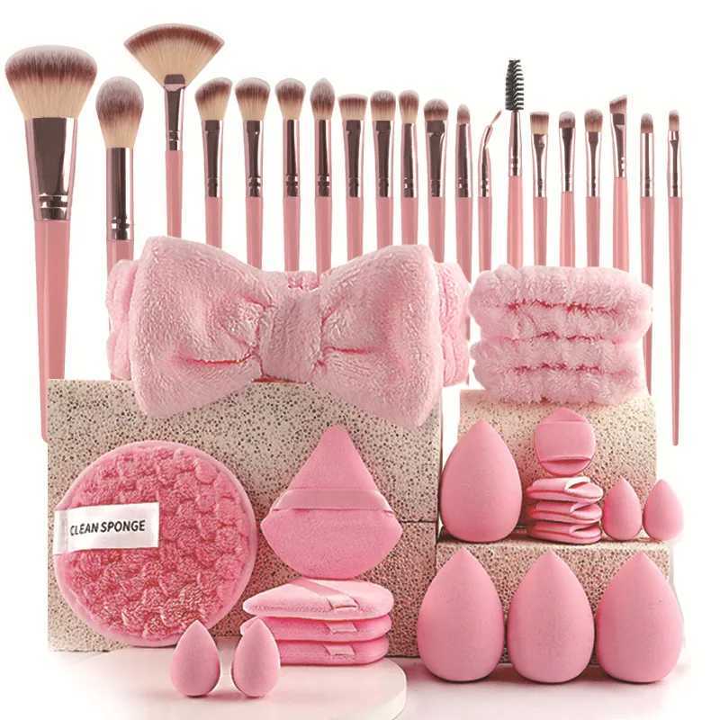 56-Piece Make up Brush Set chocolate- Full Face Cosmetics Kit Eyeshadow Blending Brushes Beauty Sponge make up brushes L251110